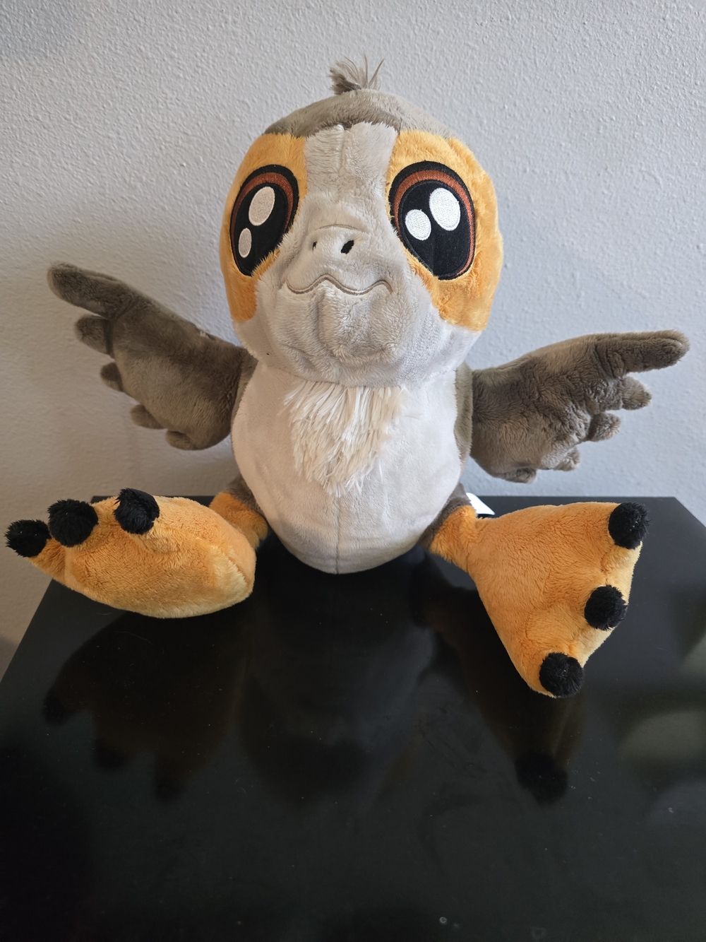Disney Star Wars Porg Plush Stuffed Animal Gray Orange Large Soft Toy